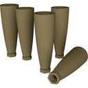 Ver imagem 1 de Kit 5 Pés Cônico para Balcão Emily Henn - Bronze