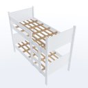 Ver imagem 3 de Beliche Resistente Fortaleza em Mdf Vira 2 Camas Solteiro Branco