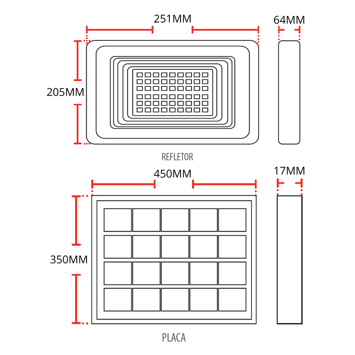 Refletor Solar Avant Ip65 6500k C/ Sensor Presenca 60w 23x18cm - 3