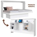 Ver imagem 1 de Cama Solteiro Multifuncional Dobrável Branco Zou Jm Móveis