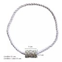 Ver imagem 2 de Prendedor Abraçadeira Pingente Cortina com Imã Strass Luxo Cinza