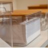 Organizador Clear 6,3l com Tampa de Bambu 30,5 X 15,5 X 15,5cm - 3