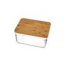 Organizador Clear 6,3l com Tampa de Bambu 30,5 X 15,5 X 15,5cm - 2