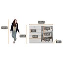 Ver imagem 7 de Guarda Roupa Casal Linea com Espelho e Cômoda Seul Neve - Novo Horizonte