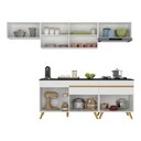 Ver imagem 6 de Cozinha Completa 5 Peças com Armário e Balcão Mp3708 Veneza Gw Multimóveis Branca