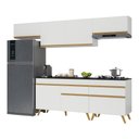 Ver imagem 3 de Cozinha Completa 5 Peças com Armário e Balcão Mp3708 Veneza Gw Multimóveis Branca