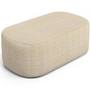 Ver imagem 1 de Puff Decorativo Orgânico para Living Quarto 100cm Doha W01 Linho Palha - Lyam Decor