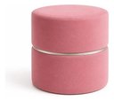 Ver imagem 3 de Kit Puff Cinta no Meio Prata em Tecido Veludo , Rosa Antigo- Let Móveis