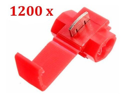 1200un Conector Derivação Emenda Fios Vermelho 0,5 a 1,5mm
