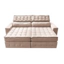 Ver imagem 5 de Sofá Retrátil e Reclinável 2,55m Cama inBox Big Puffer com SoftGel D40 Velupluma Bege