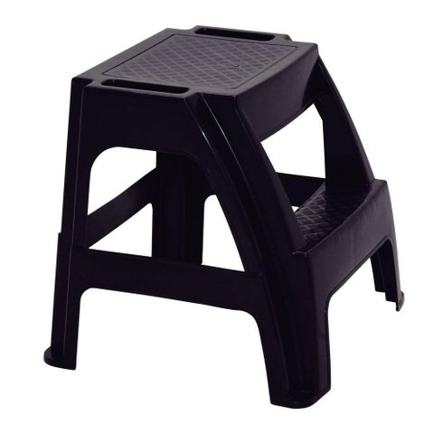 Banqueta Escada Tramontina Paiva Basic em Polipropileno Preto Tramontina