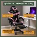 Ver mais imagens de Cadeira Escritório Gamer Nitro Rosa Ergonômica Couro Sintético Reclinável Altura Ajustável LuvinCo