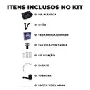 Ver imagem 2 de Pia Lavatório 4,8l Preta + Sifão 61cm Preto + Torneira Preta + Engate Preto + Veda Rosca + Broca