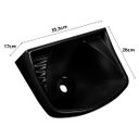 Ver imagem 3 de Pia Lavatório 4,8l Preta + Sifão 61cm Preto + Torneira Preta + Engate Preto + Veda Rosca + Broca