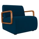 Ver imagem 7 de Poltrona Decorativa Orgânica para Sala Kit 2 Belarus K04 Veludo Azul - Mpozenato