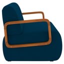 Ver imagem 5 de Poltrona Decorativa Orgânica para Sala Kit 2 Belarus K04 Veludo Azul - Mpozenato