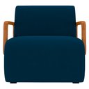 Ver imagem 4 de Poltrona Decorativa Orgânica para Sala Kit 2 Belarus K04 Veludo Azul - Mpozenato