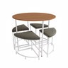 Mesa Redonda com 4 Banquetas Kappesberg Li038 Canela/branco - 1