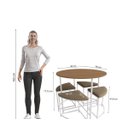 Ver imagem 4 de Mesa Redonda com 4 Banquetas Kappesberg LI038 Canela/Branco