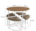 Ver imagem 5 de Mesa Redonda com 4 Banquetas Kappesberg LI038 Canela/Branco
