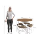 Ver imagem 4 de Mesa Redonda com 4 Banquetas Kappesberg LI038 Canela/Branco