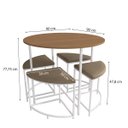 Ver imagem 5 de Mesa Redonda com 4 Banquetas Kappesberg LI038 Canela/Branco