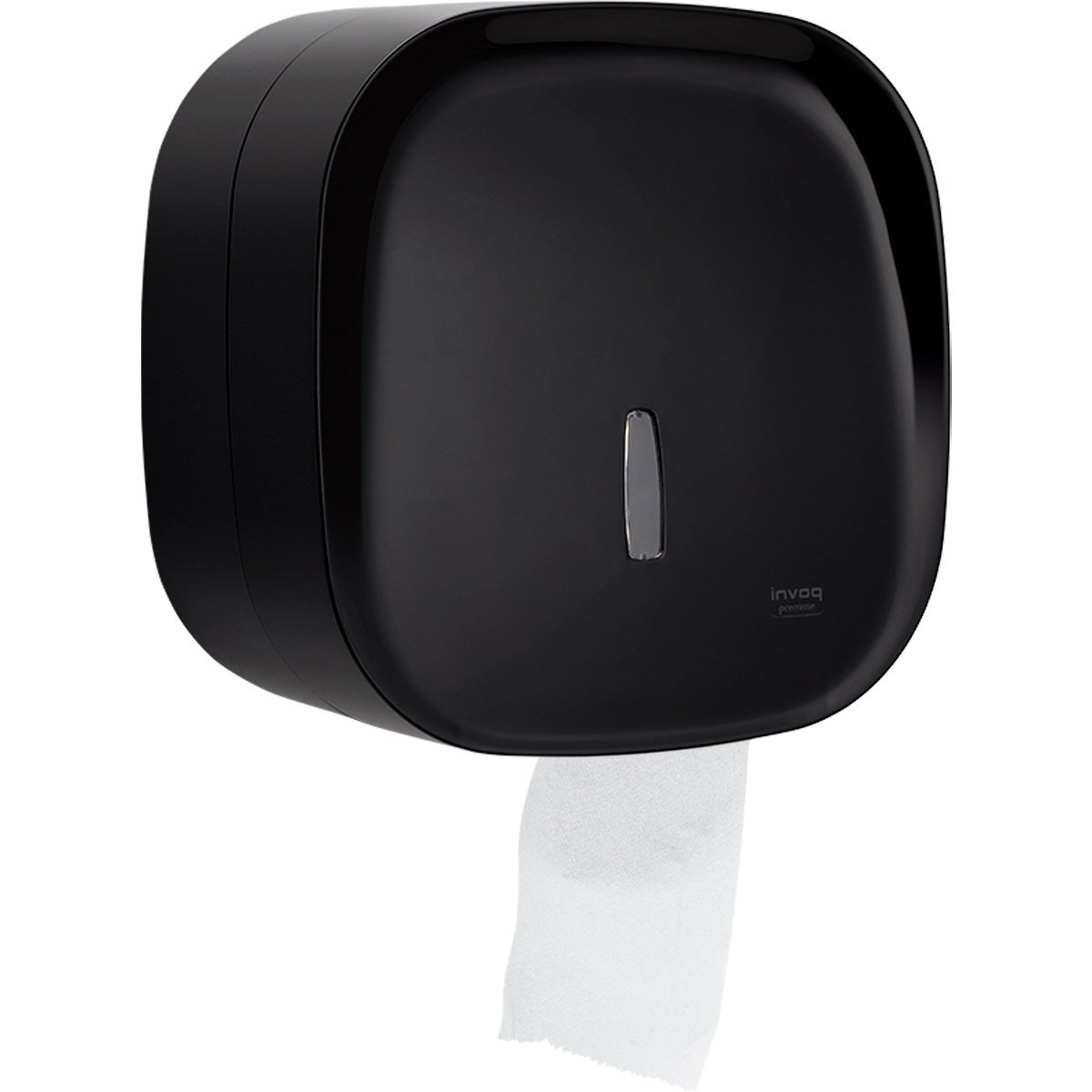 Kit 02 Porta Papel Higiênico Rolão Invoq Dispenser Papeleira Preto - 2