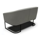 Ver imagem 5 de Sofá Namoradeira e Poltrona Base Industrial Preto Stella Suede Grafite D03 - D'Rossi