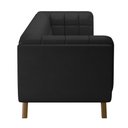 Ver imagem 7 de Sofá Decorativo Sala de Estar 180cm Rocket 2 Lugares Base Madeira PU Preto G45 - Gran Belo