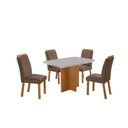 Ver imagem 2 de Conjunto Sala de Jantar Mesa Moscou Tp Canto Copo com 4 Cadeiras Mariana