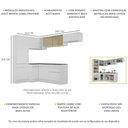 Ver imagem 4 de Armário de Cozinha Completa de Canto com Rodapé Veneza Multimóveis MP2087.891 Branco