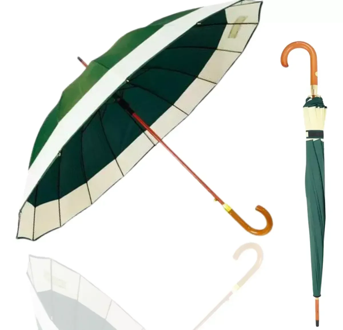 Guarda-chuva 16 Varetas Extra Grande Automático Verde