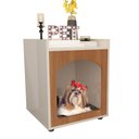 Ver imagem 1 de Mesa Cabeceira Casinha de Cachorro/gato Pet Off White/freijo