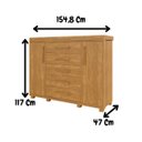 Ver imagem 4 de Comoda Grande para Quarto e Mini Roupeiro 5 Gavetas Infantil ou Adulto