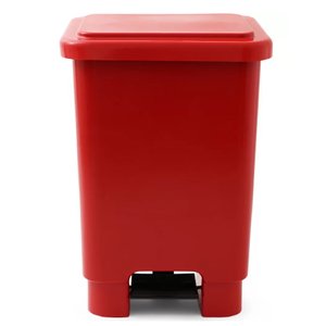 Lixeira 100l Retangular C/ Pedal Vermelho Lar Plasticos 255