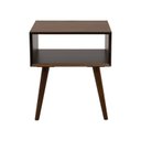 Ver imagem 2 de Mesa Lateral de Madeira Maciça Pé Pálito -maná Canela