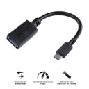 Ver imagem 2 de Adaptador Otg Tipo C para Usb a 3.0 para Celular Smartphone 15 Cm Preto - P3amup-15