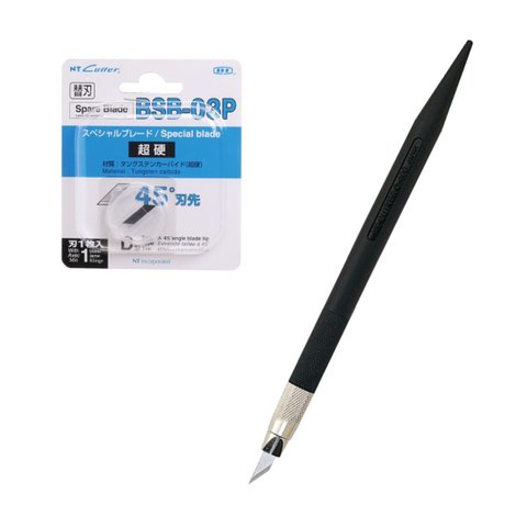 Kit Caneta Estilete Japonês D-400P Mais Lâmina de Precisão Bsb-03P Nt Cutter