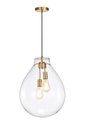 Ver imagem 1 de Pendente Dourado com Vidro Transparente 52cm 2e27 14615-pl