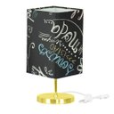 Ver imagem 1 de Abajur Eros Quad Giz com Base Redonda Dourado