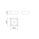 Ver imagem 2 de Cuba de Apoio Quadrada Branco 390x390x140mm - Docol Louças Docol Louças
