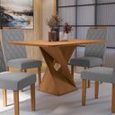 Ver imagem 3 de Conjunto Sala de Jantar Luna Kappesberg 4 Cadeiras Veludo Titanio