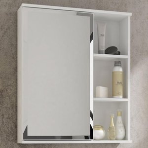 Espelheira para Banheiro Treviso com 1 Porta e 3 Nichos - Br