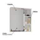 Ver imagem 3 de Espelheira para Banheiro Treviso com 1 Porta e 3 Nichos - Br