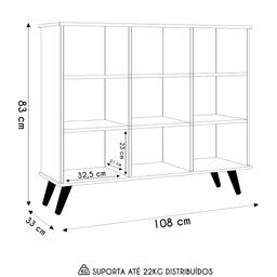 Nicho Organizador com Rodízios Retrô Freijó - Qmovi - 7