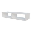 Ver imagem 2 de Nicho Rack Suspenso Divisão Duplo Prateleira Sala Decoração - Branco Tx