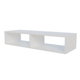 Nicho Rack Suspenso Divisão Duplo Prateleira Sala Decoração - Branco Tx - 2