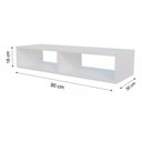 Ver imagem 4 de Nicho Rack Suspenso Divisão Duplo Prateleira Sala Decoração - Branco Tx