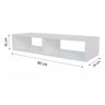 Nicho Rack Suspenso Divisão Duplo Prateleira Sala Decoração - Branco Tx - 4