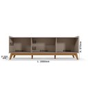Ver imagem 2 de Rack para TV 75 Polegadas 67cm x 200cm Guaruja Grigio/Canela